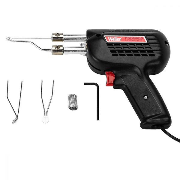 Cautín Tipo Pistola 200-260w 482-593°c Iluminado con Doble Luz Leds con 7” Accesorios Estuche Plástico