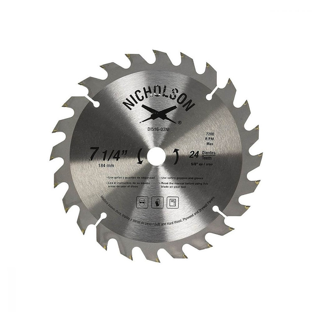 Disco Sierra Circular 7.1/4” 24dt