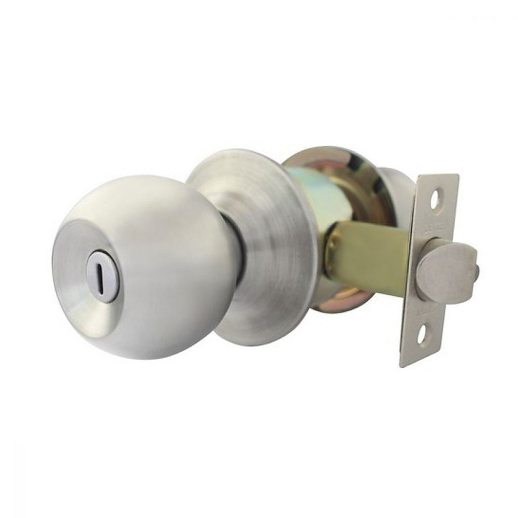 Cerradura Pomo Cilíndrico Baño Acero Inoxidable Barza
