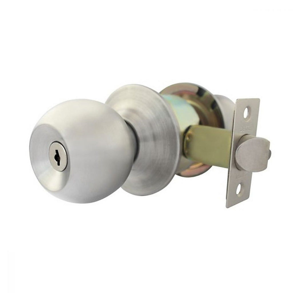 Cerradura Pomo Cilíndrico Recamara Acero Inoxidable Llave de Teclas Barza