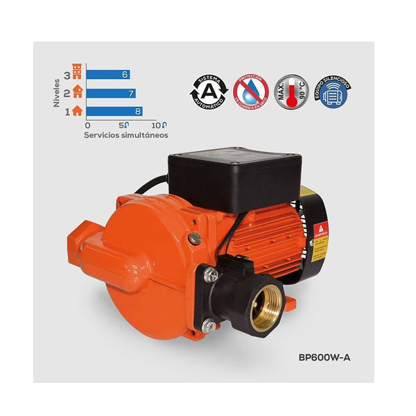 Bomba Presurizadora 3/4” 56.00 lpm 600w Automática
