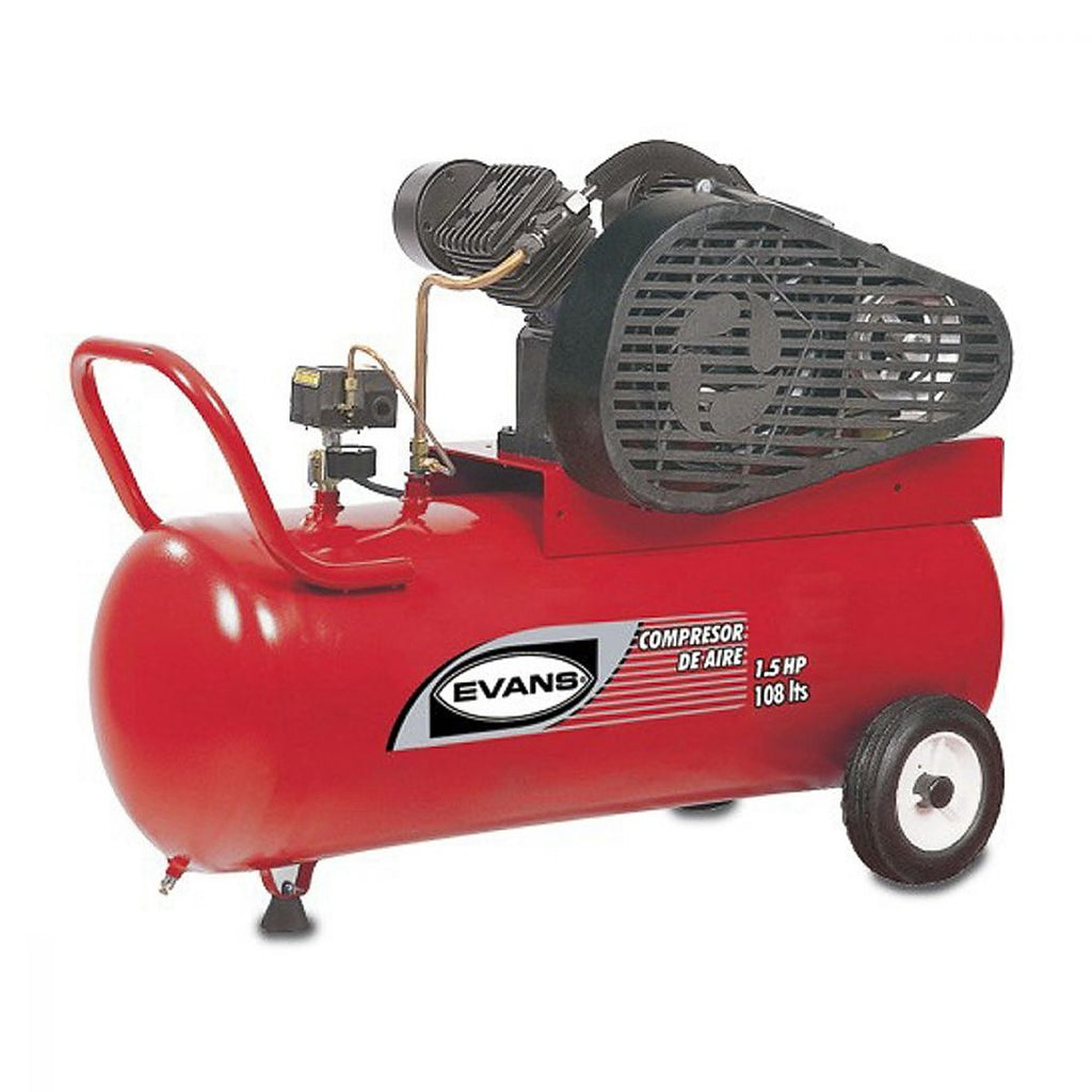 Compresor de Banda 110/220v 1750 rpm 1.5 HP 108 lt 125psi Horizontal