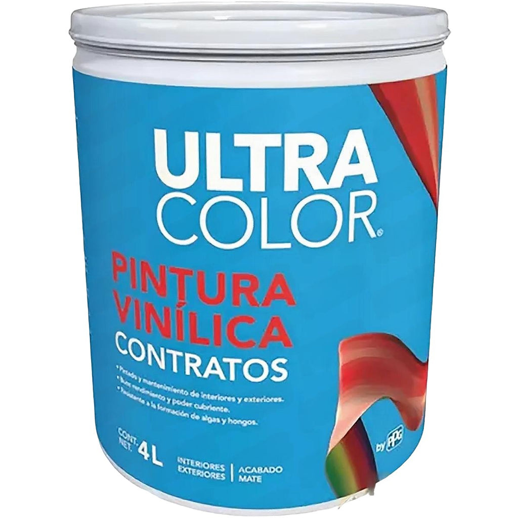 Pintura Vinílica Acrílica 4 lt Blanco Ostión