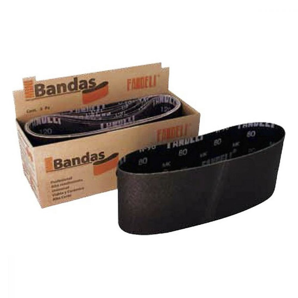 Banda de Lija 3” X 18” Grano 180 para Vidrio