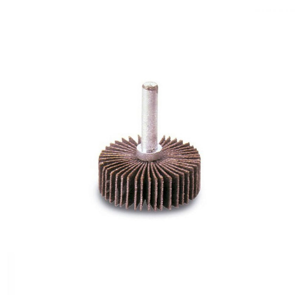 Rueda Flap 1” X 1” X 1/4” Grano 080 con Vástago para Metal-metales No Ferrosos
