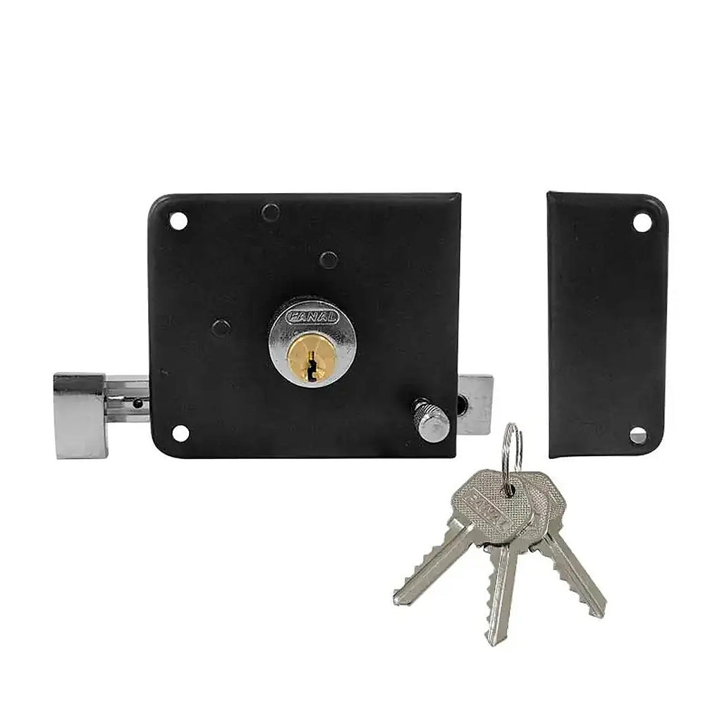 Cerradura de Sobreponer Der Instala Fácil Negro