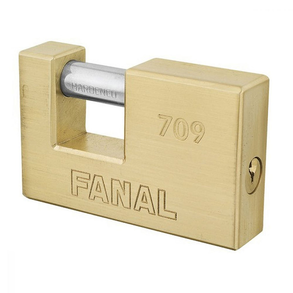 Candado para Cortina Metálico 75 mm Latonado