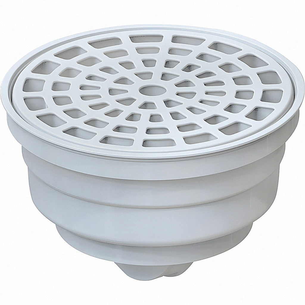 Coladera para Piso Redonda Universal 6” con Rejilla de ABS
