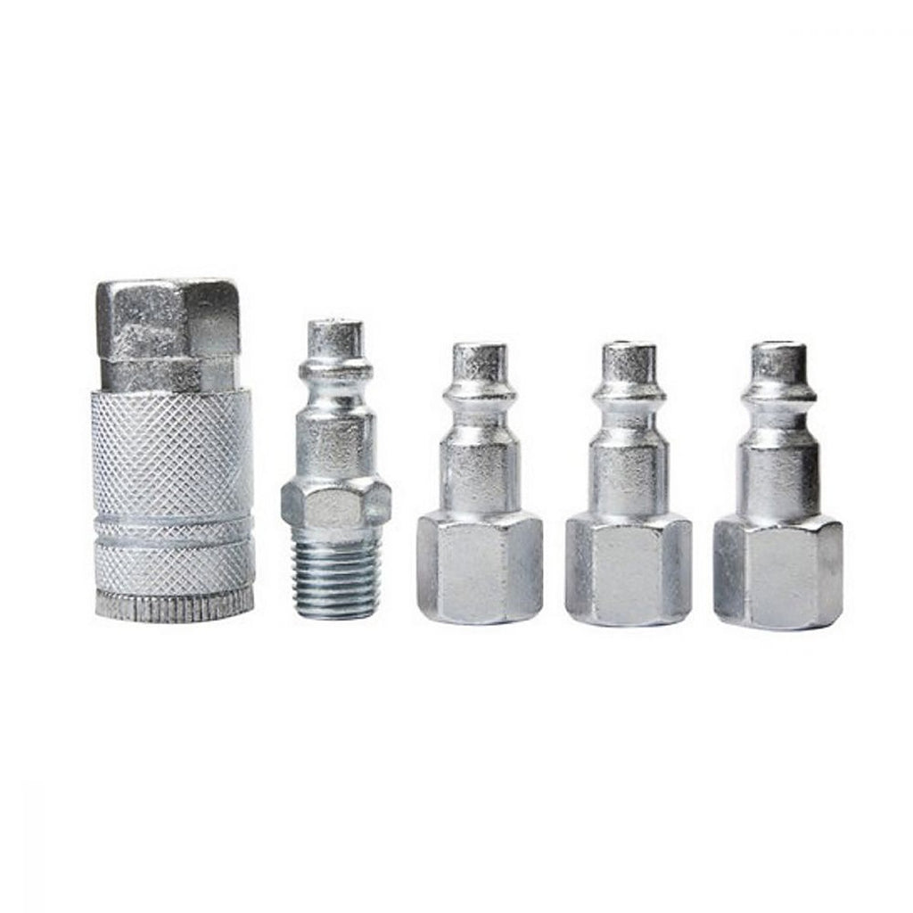 Juego de Coples para Manguera de Aire 1/4” 5 Pzas Cromado