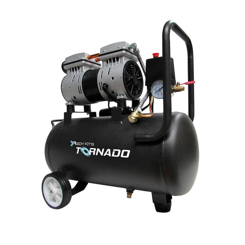 Compresor Silencioso 120v 1750 rpm 1 HP 24 lt 116psi Horizontal