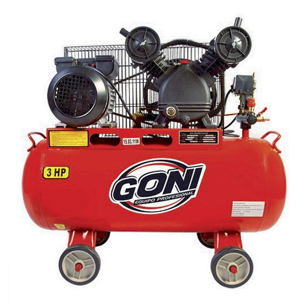 Compresor de Banda 120v 1750 rpm 3.0 HP 60 lt 120psi Horizontal