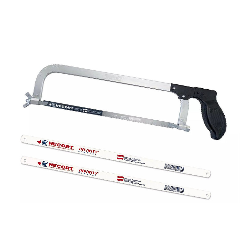 100 Seguetas Manuales Bimetálicas 12”x1/2” 24 DPP + Arco para Segueta ”batalla” 10-0501”