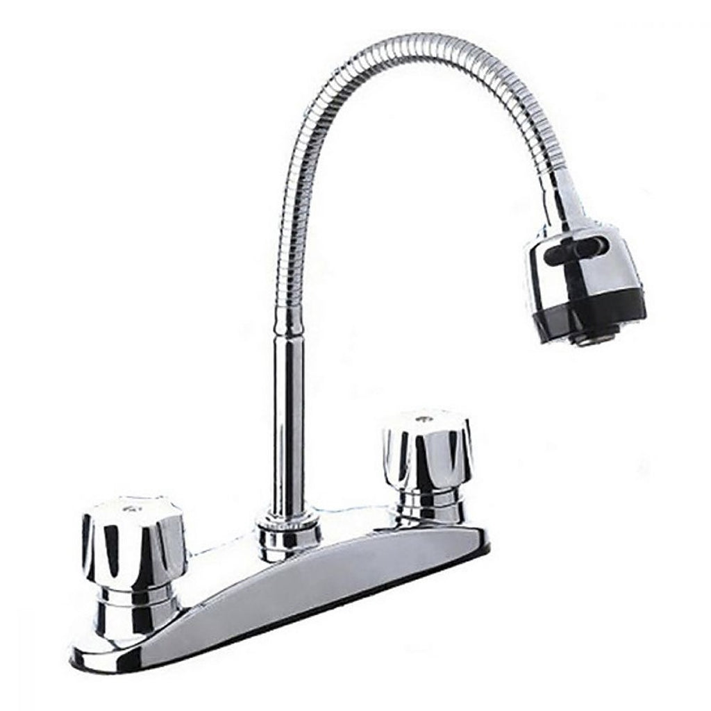 Mezcladora para Fregadero 8” Cuello Flexible Maneral Queen Vuelta Completa