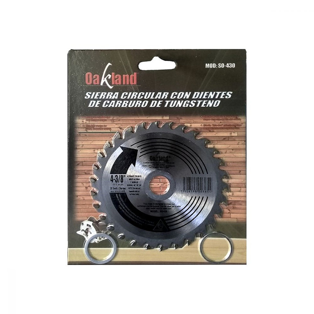 Sierra Circular 10”x3/4”-5/8” 30 Dientes Carburo de Tungsteno