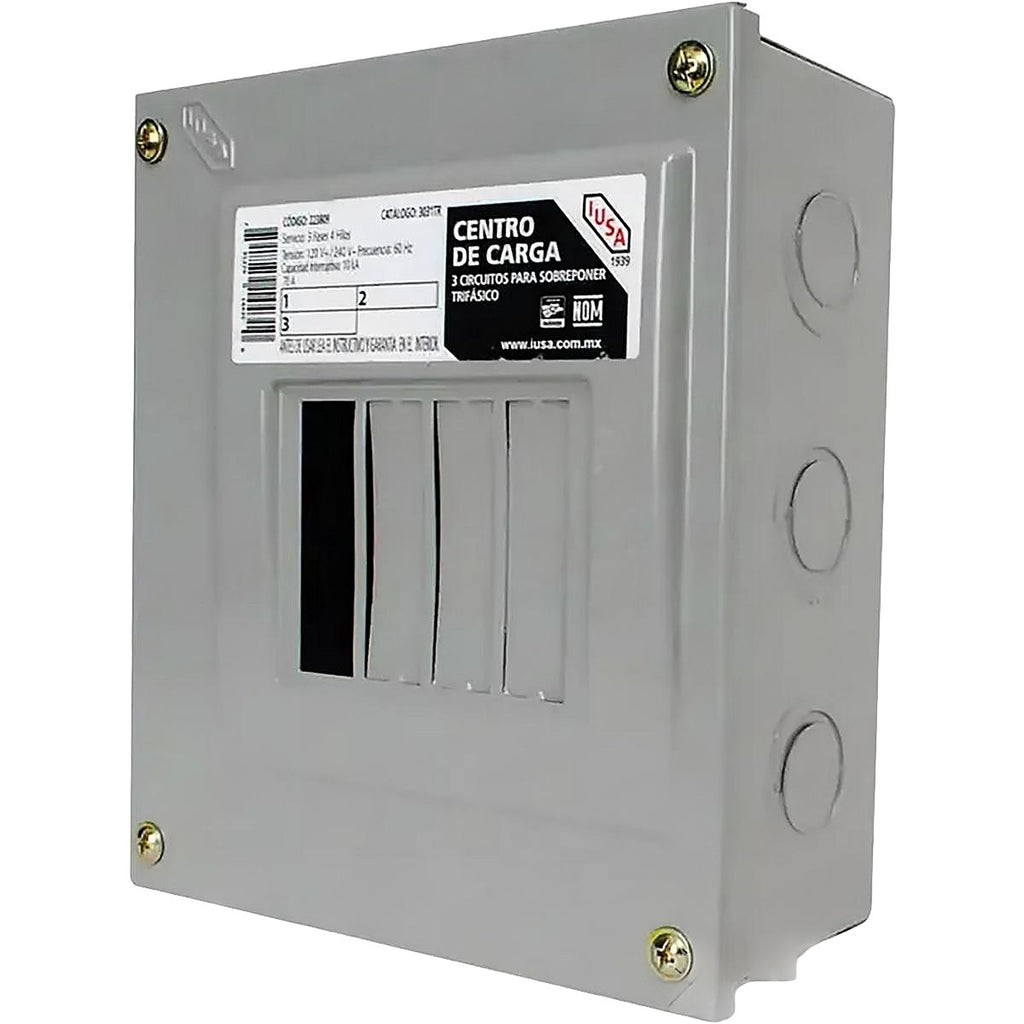 Centro de Carga 3 Polos para Empotrar 120/240v AC Trifásica