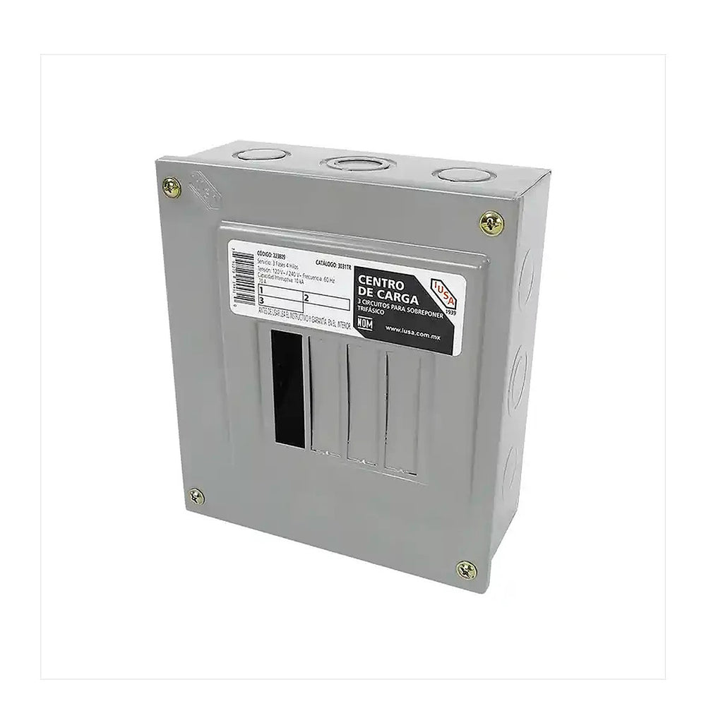 Centro de Carga 3 Polos para Sobreponer 120/240v AC Trifásica