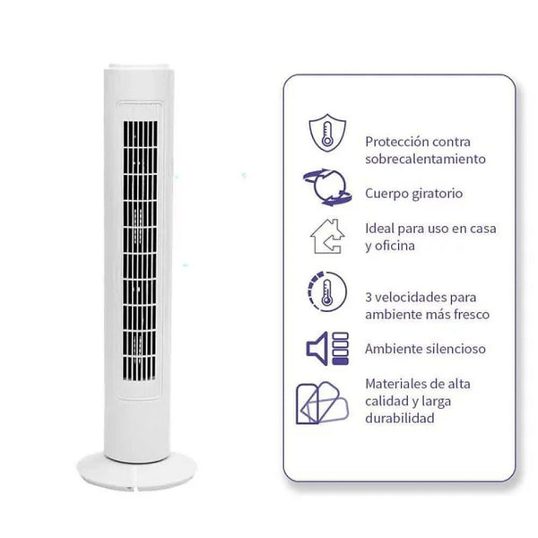 Ventilador Torre Iusa 29” 42w 3 Velocidades