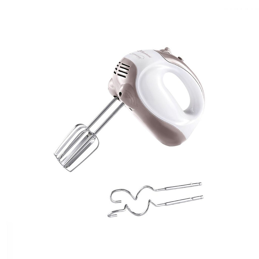 Batidora Manual 150w 5 Velocidades con Barillas para Batir y para Amasar Color Blanco