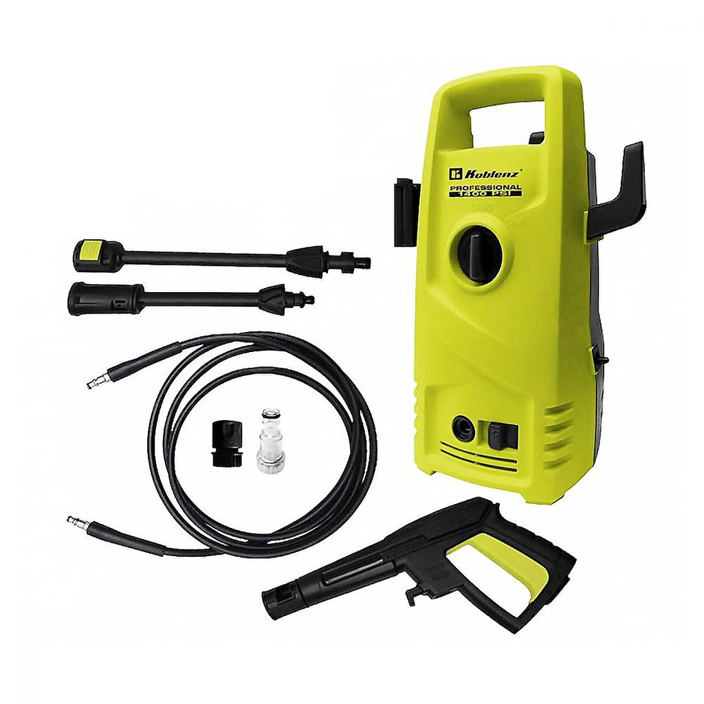 Hidrolavadora Eléctrica 1400 Psi 5.5 Lt/min con 5 Accesorios Apagado Automático