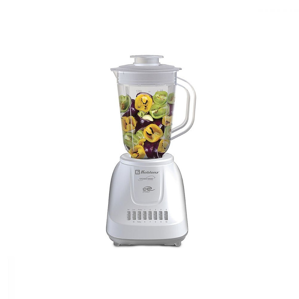 Licuadora 400w 10 Velocidades + 2 Pulsos con Vaso de Plástico 1.250 lt Color Blanco