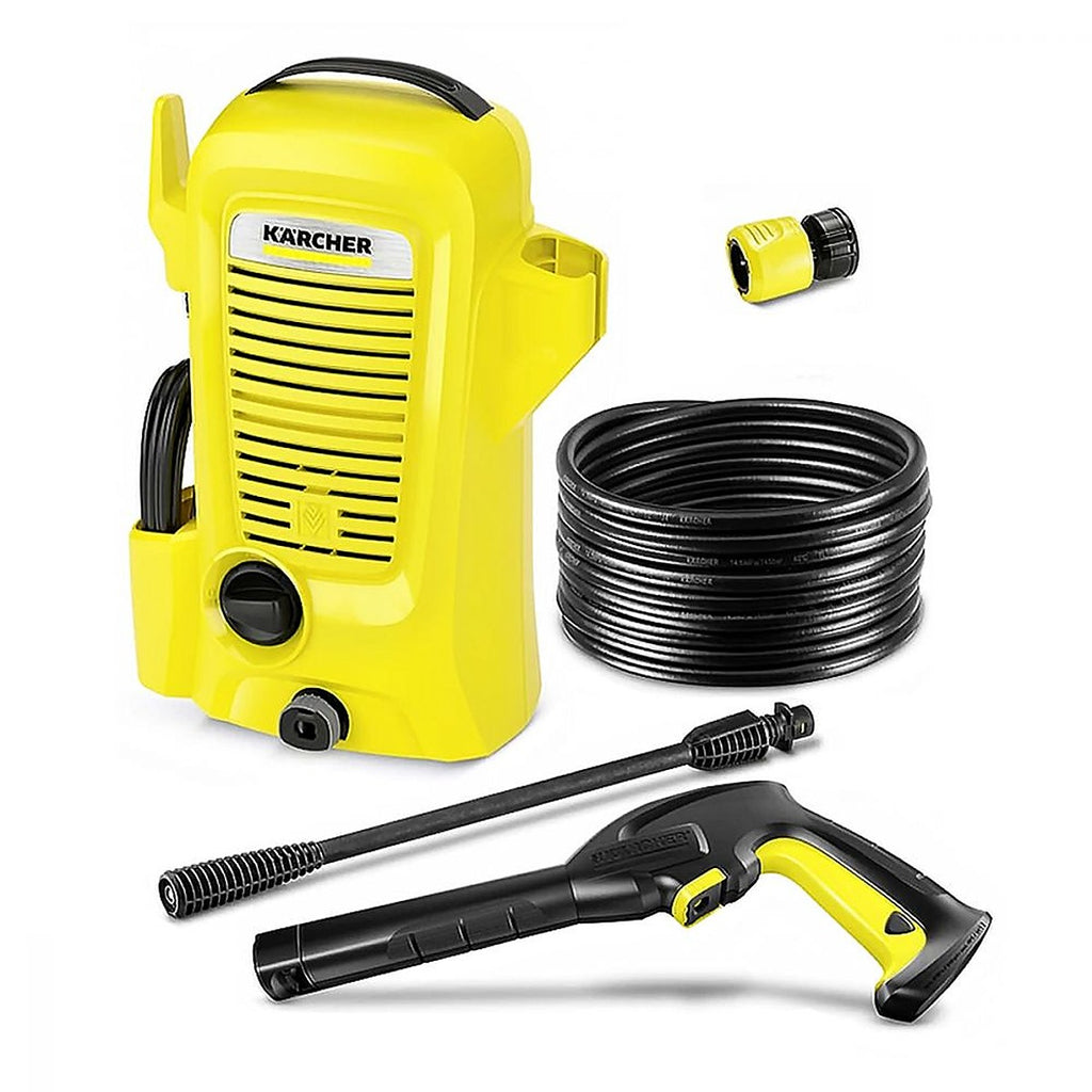 Hidrolavadora Eléctrica 1600 Psi 1303W con Pistola de Alta Presión, Manguera de 3m y Lanza Chorro Fijo