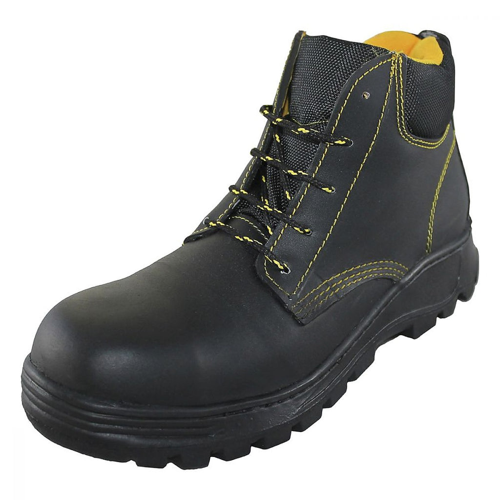 Bota de Seguridad Piel Graso Casco Poliamida Pegado y Cosido Suela Hule con nitrilo Borceguí 5” # 27