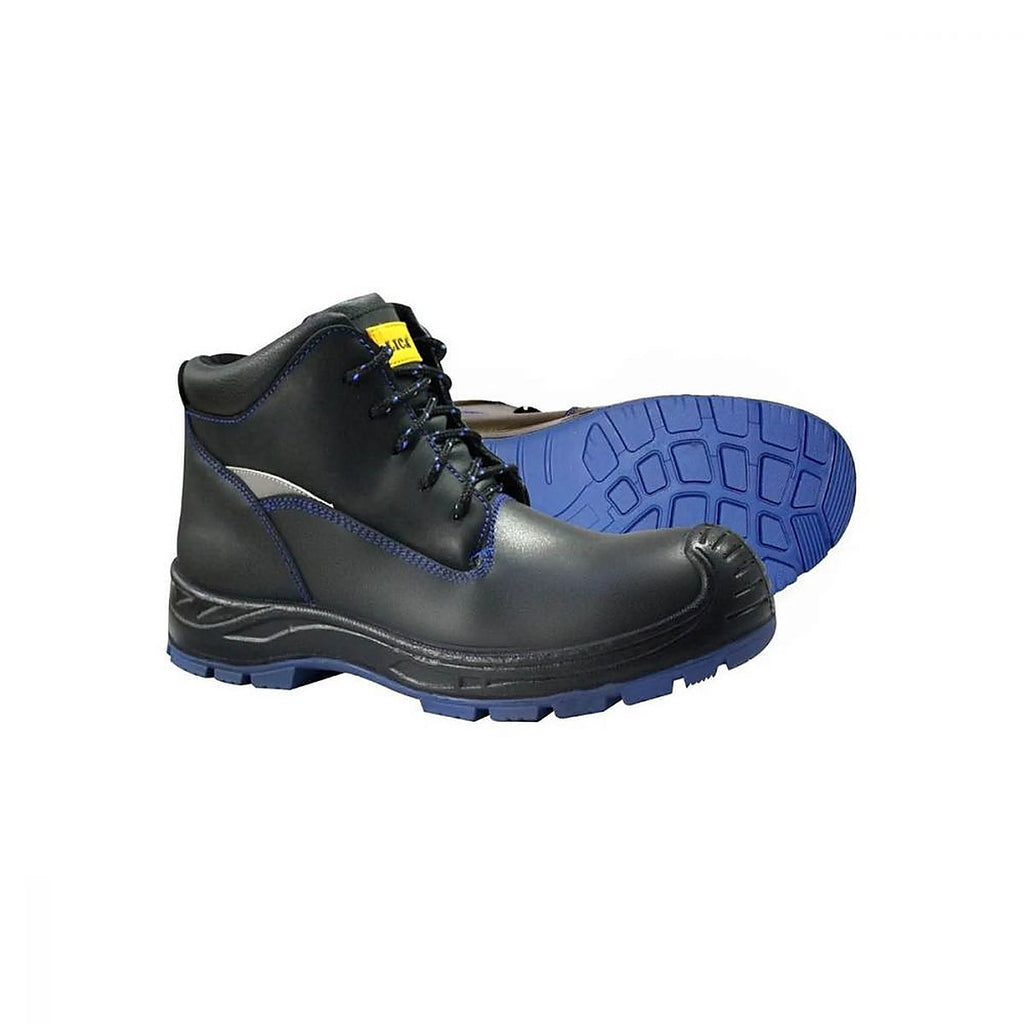 Bota de Seguridad #26 Dieléctrica Suela Azul Antiderrapante con Casquillo de Poliamida