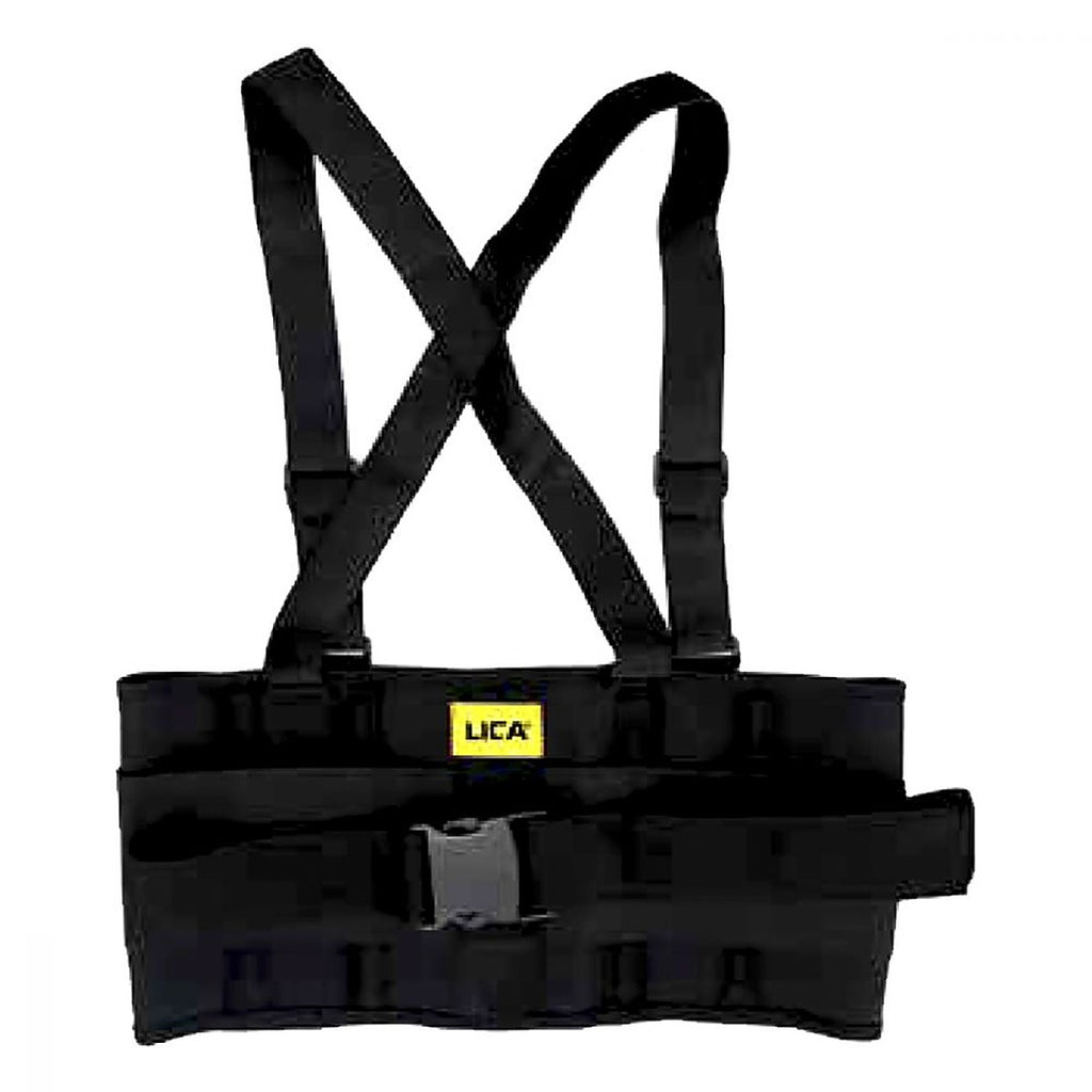 Faja Sacrolumbar Elástica de 4” con Tirantes y Tercer Cinturón 100% Poliéster Talla Md