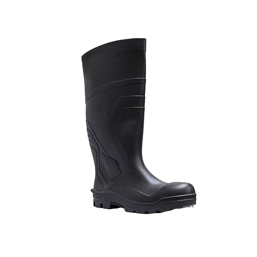 Bota Jardínera Negra Talla 30 PVC y Calceta Poliéster/algodón Suela Antiderrapante