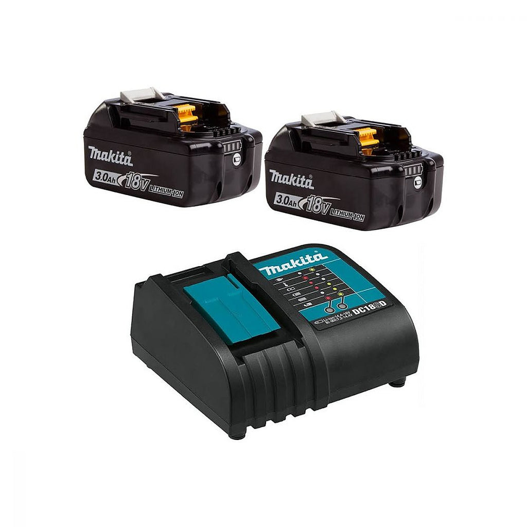 Batería con Indicador de Carga Bl1830b 18v 3.0ah Ion de Litio 2 Pzas + Cargador Dc18sd 14.4v - 18v Lxt