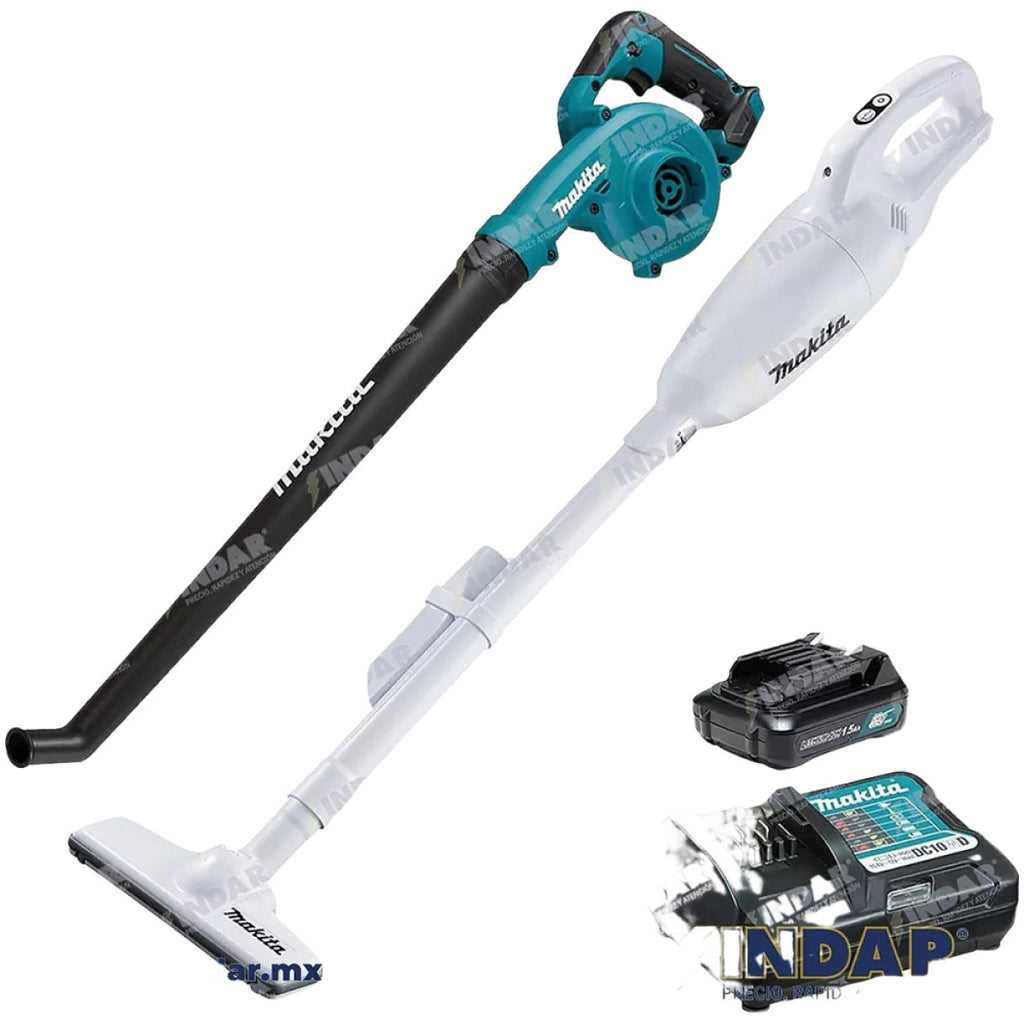 Aspiradora Inalámbrica 12v 600 ml 1.2m3/min + Sopladora Inalámbrica 12v 2.6m3/min con batería + Cargador