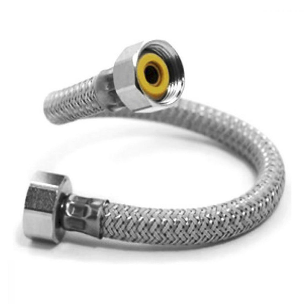 Manguera para Lavabo Flexible de Acero Inoxidable/polipropileno 55 cm Salida 1/2”x1/2”