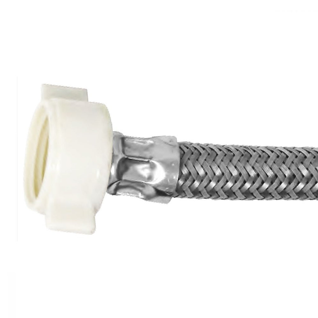 Manguera para W.C. Flexible de Acero Inoxidable/polipropileno 40 cm Salida 1/2”x1/2” Tuerca Plástica