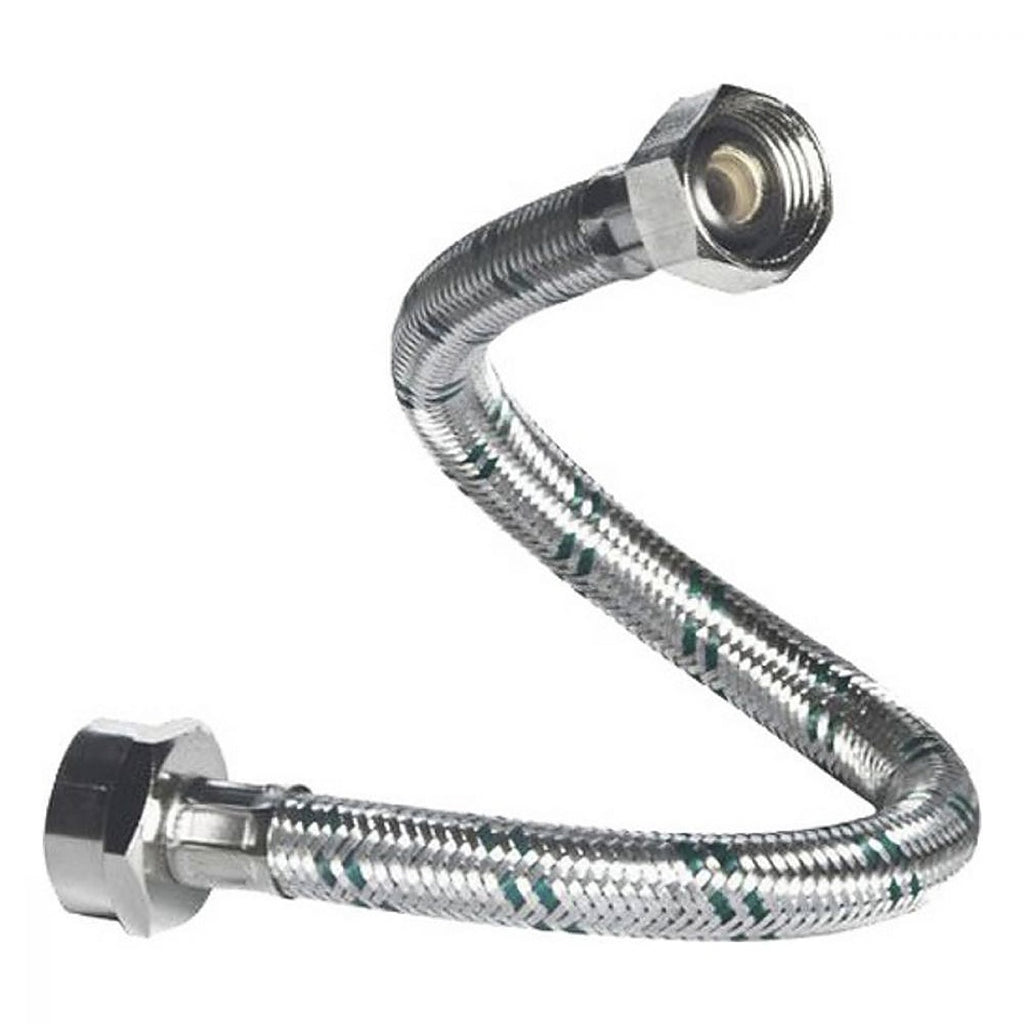 Manguera para Lavabo Flexible de Aluminio 55 cm Salida 1/2”x1/2”