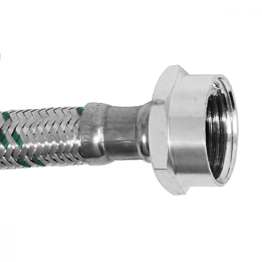 Manguera para Fregadero Flexible de Aluminio 100 cm Salida 1/2”x1/2” Tuerca de Aluminio