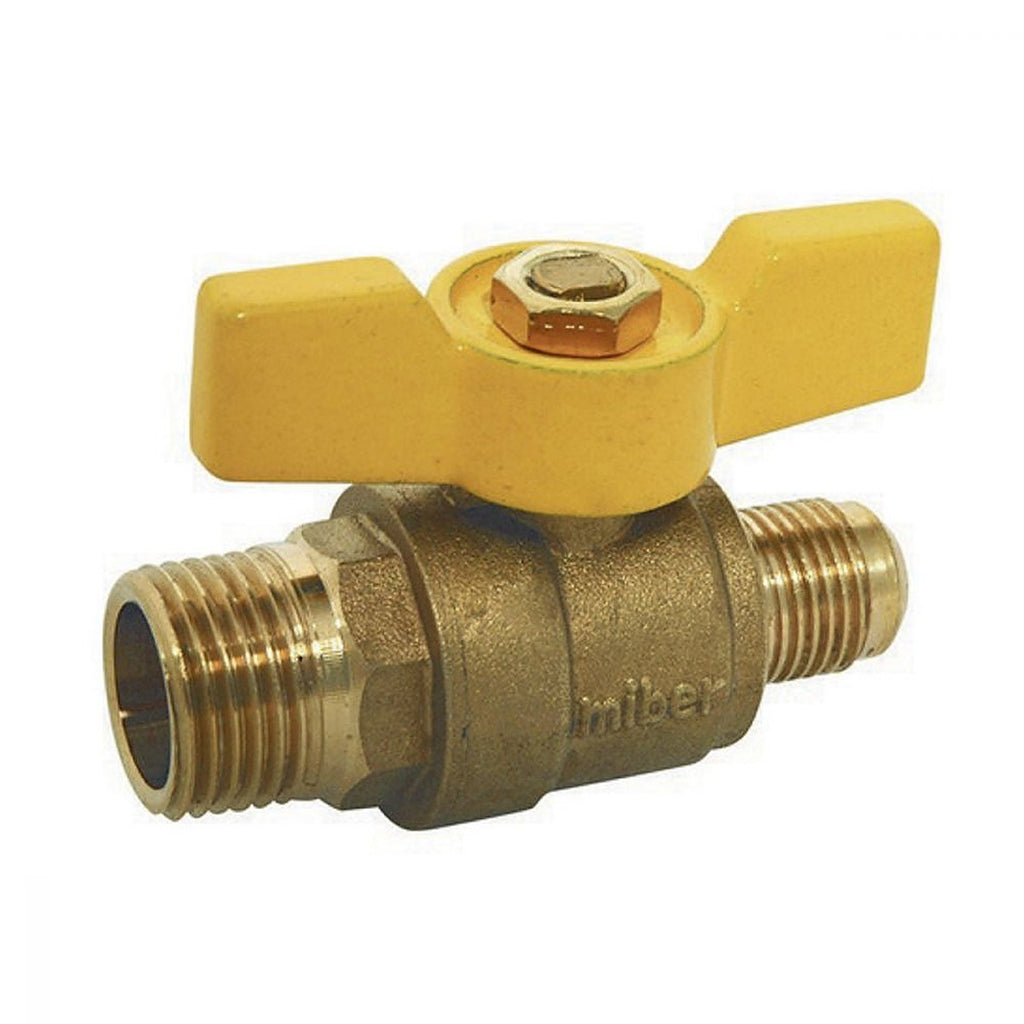Válvula de Esfera Roscable Macho 1/2” Macho 3/8” para Gas 400 Wog