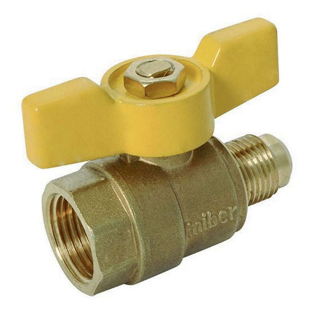 Válvula de Esfera Roscable Hembra 1/2” Macho 3/8” para Gas 400 Wog