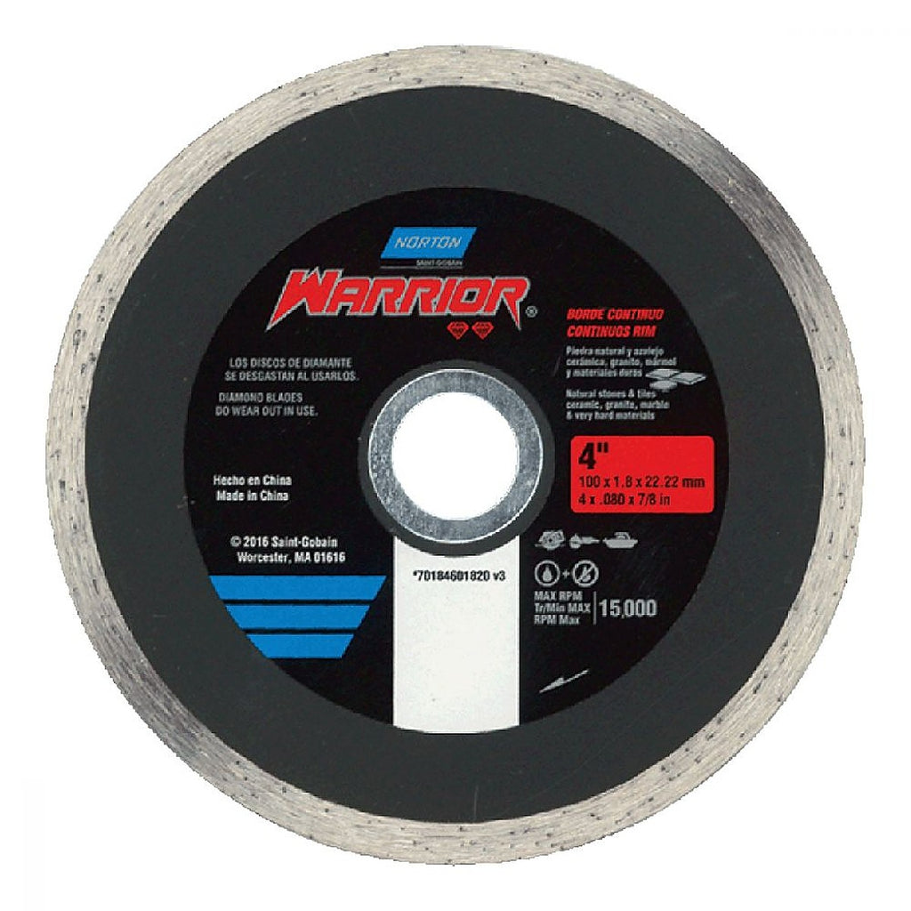 Disco de Diamante 4”x0.08”x7/8” Rin Continuo Usos Generales