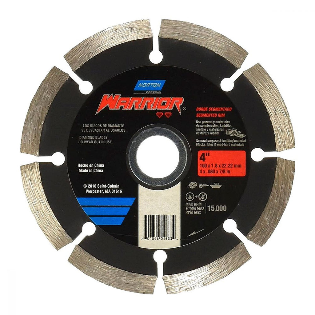 Disco de Diamante 4”x0.08”x7/8” Segmentado Usos Generales