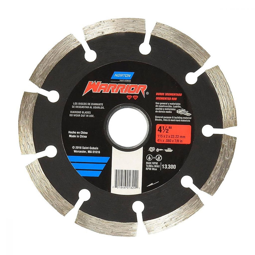 Disco de Diamante 4.1/2”x0.08”x7/8” Segmentado Usos Generales