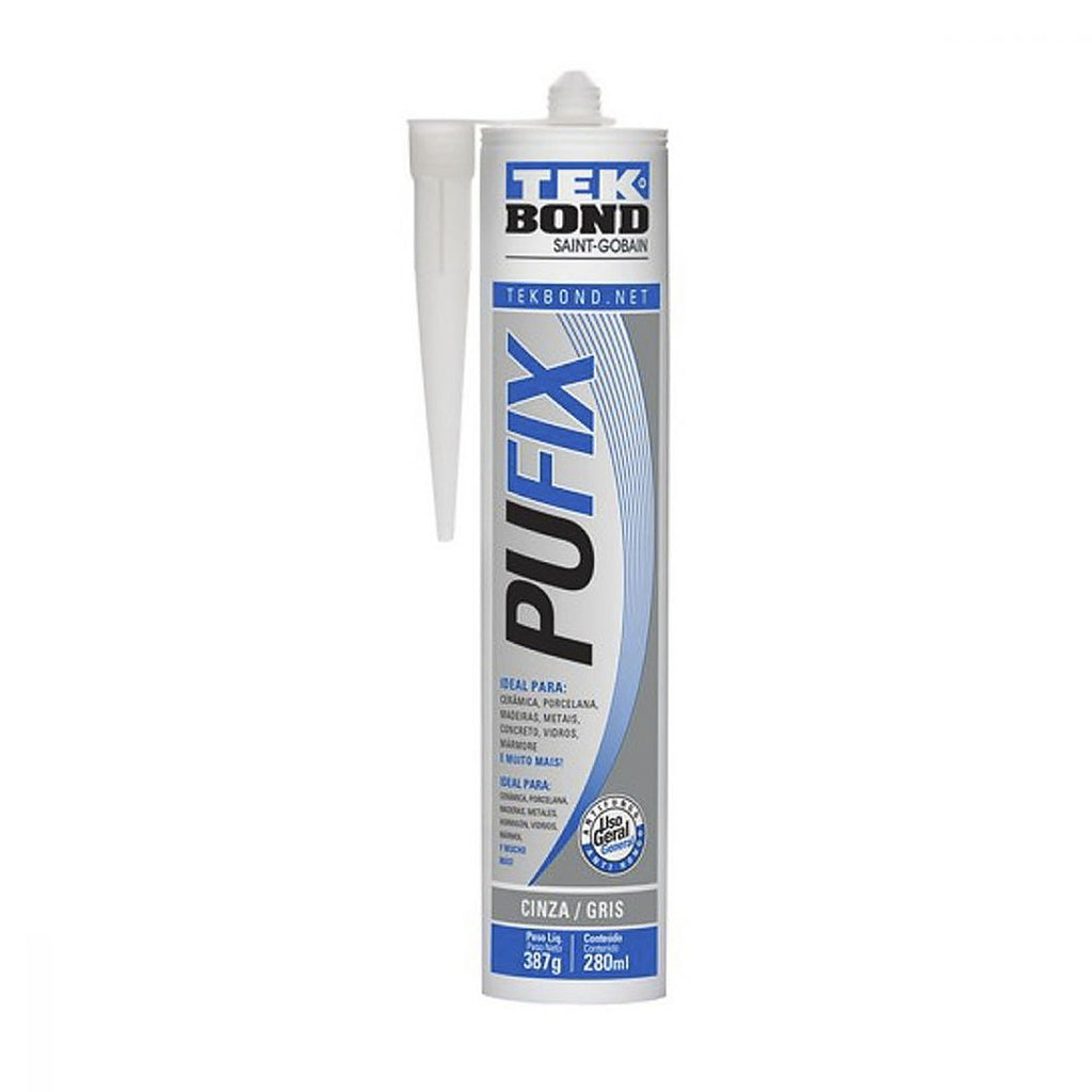 Sellador Poliuretano para Construcción Tekbond 280 ml Gris
