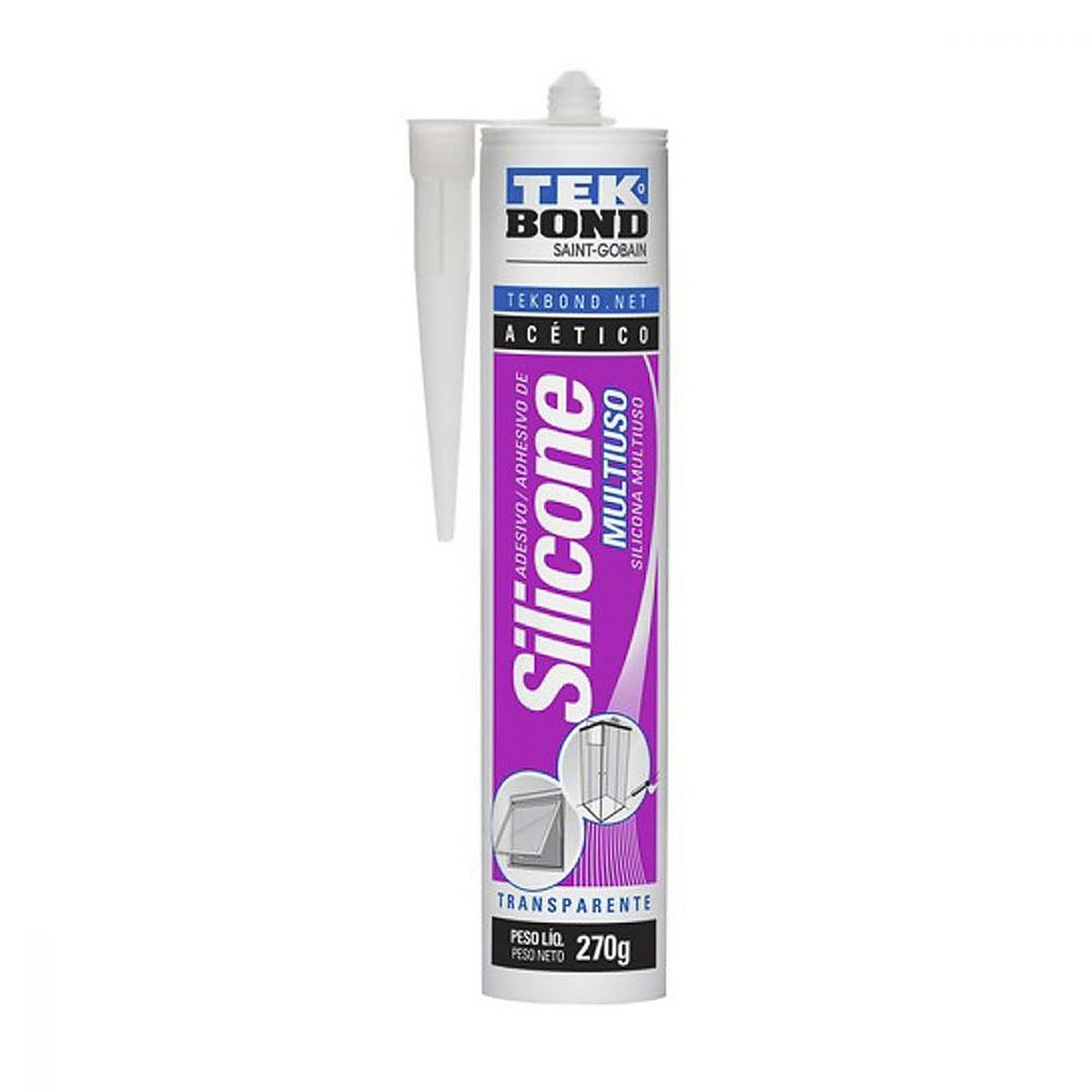Silicón Multiusos Tekbond Transparente 270 gr