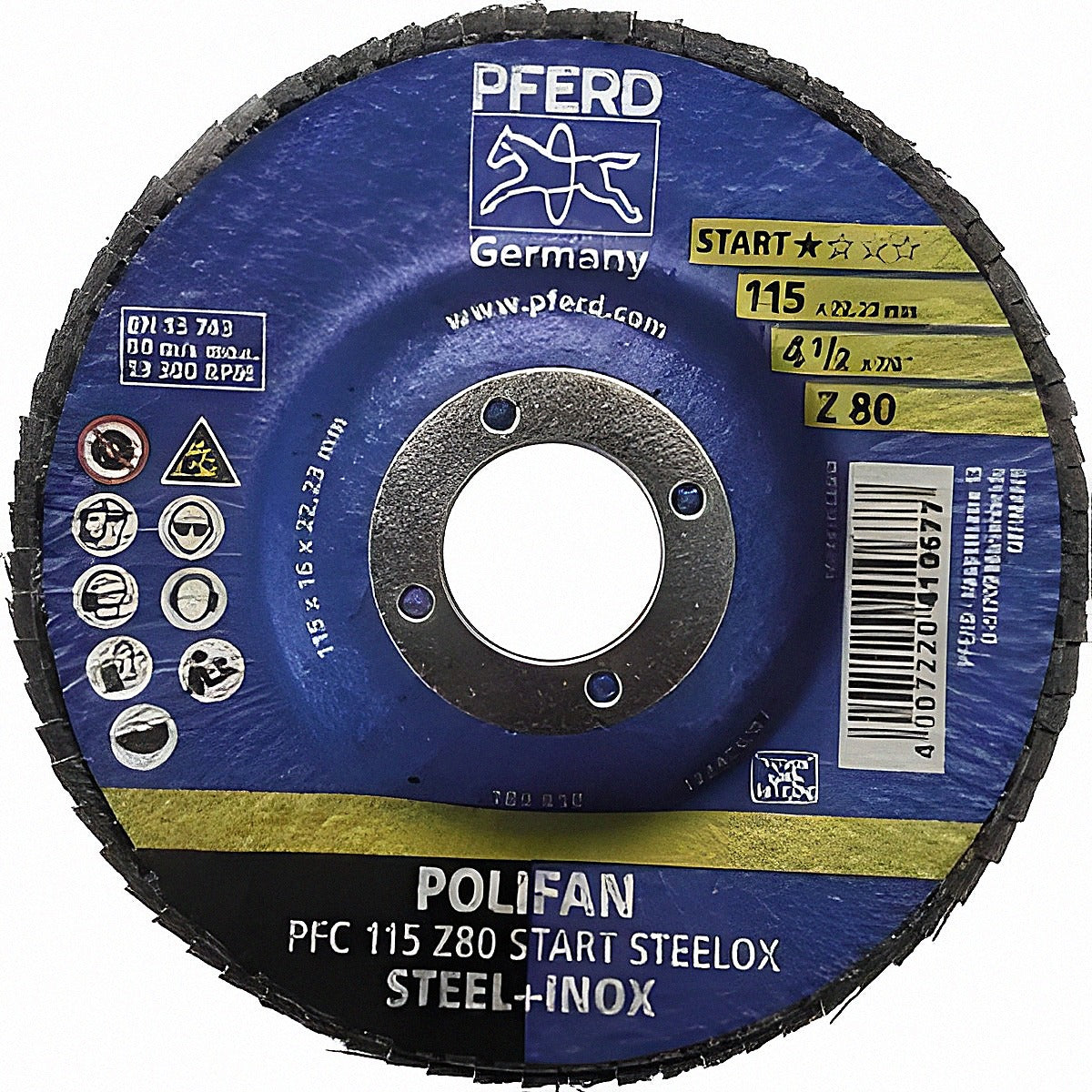 Disco Laminado T-29 4.1/2”x7/8” G80 Start Steelox Desbaste Metal Polif ...