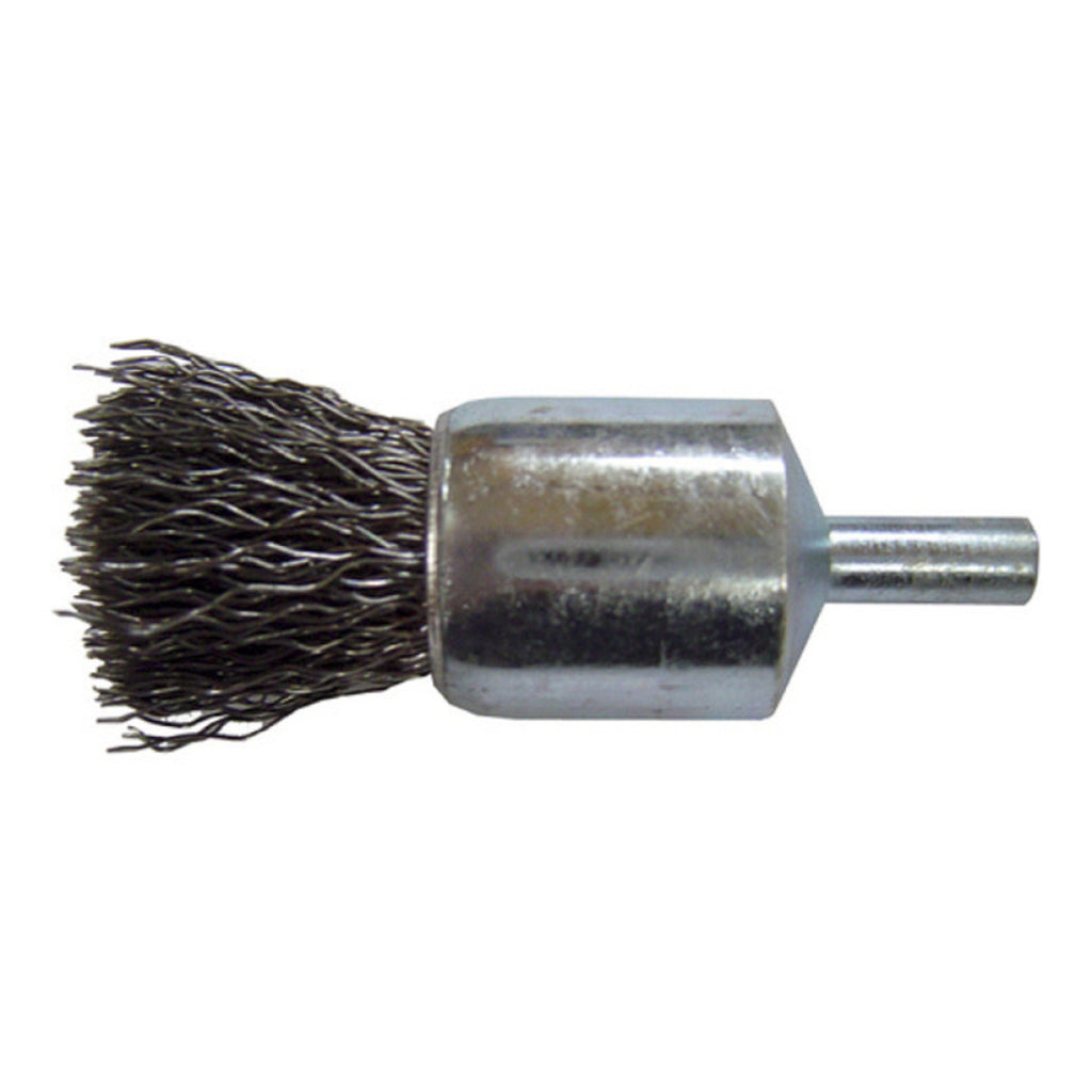 Carda Brocha Alambre Ondulado 7/8”x0.014”x1/4” con Vástago Acero