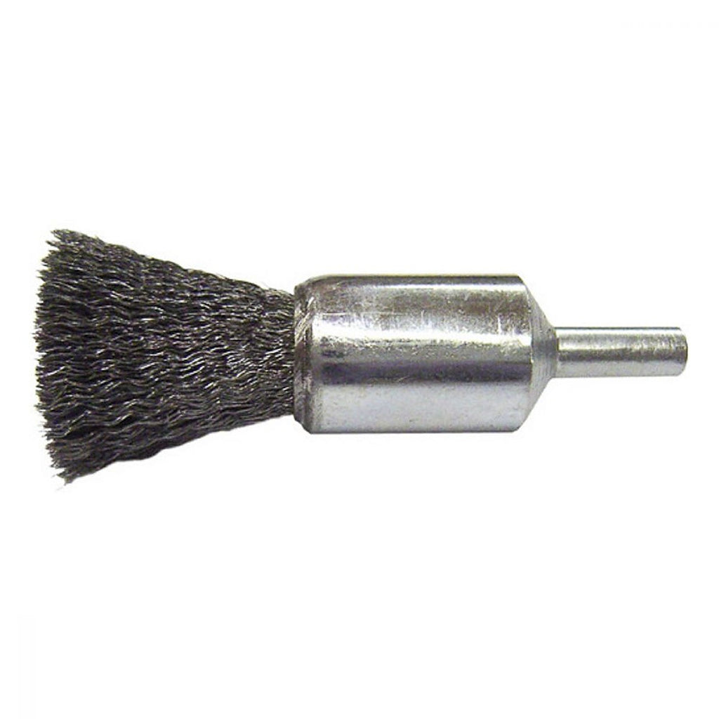 Carda Brocha Alambre Ondulado 3/4”x0.006”x1/4” con Vástago Acero