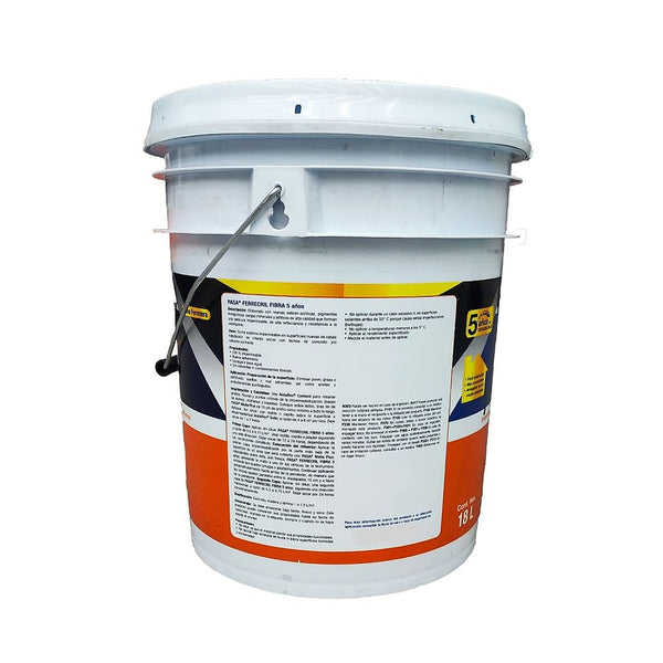 Impermeabilizante Acrílico Fibratado 5 Años 18 lt Blanco Pasa Ferrecril