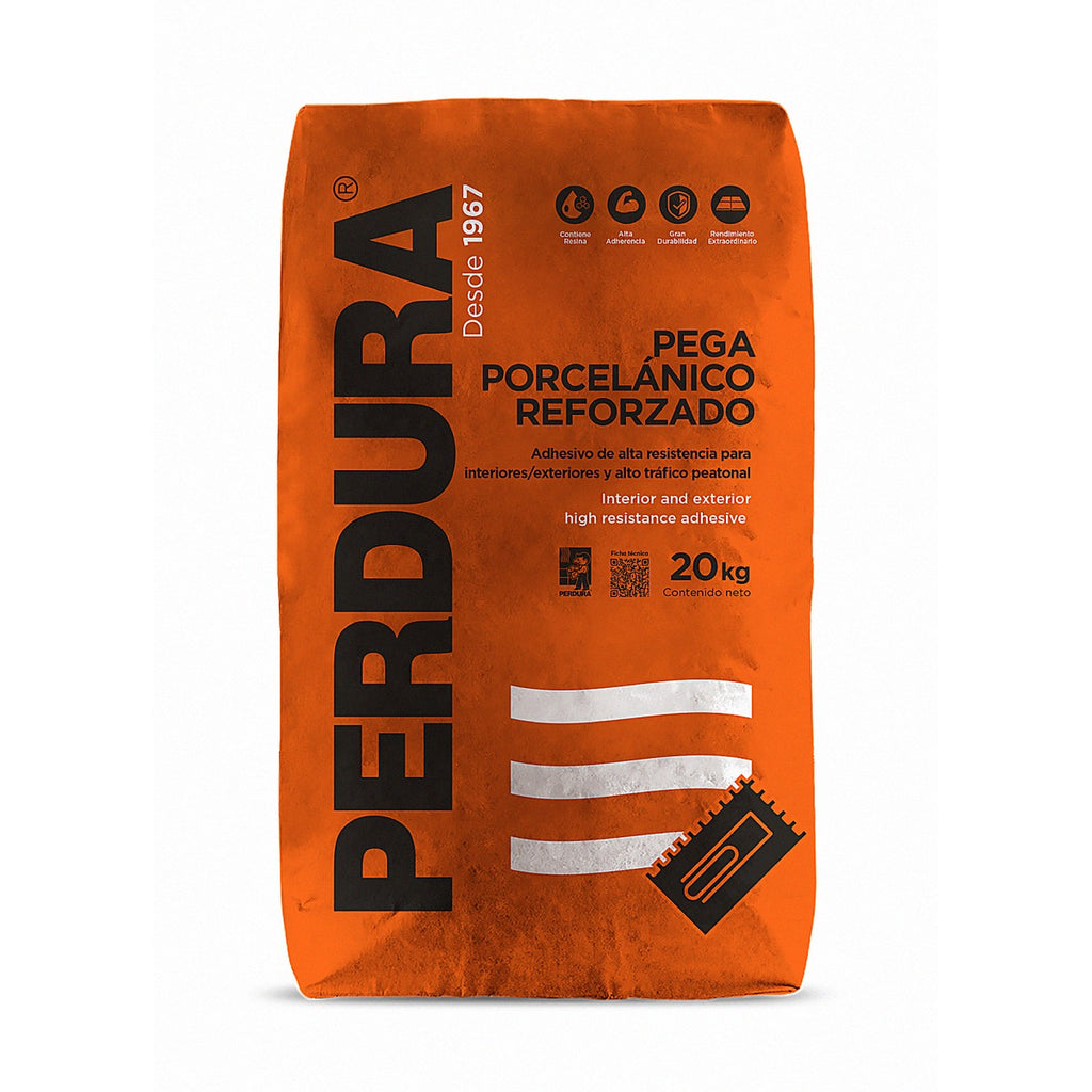 Pega porcelánico reforzado gris 20 kg