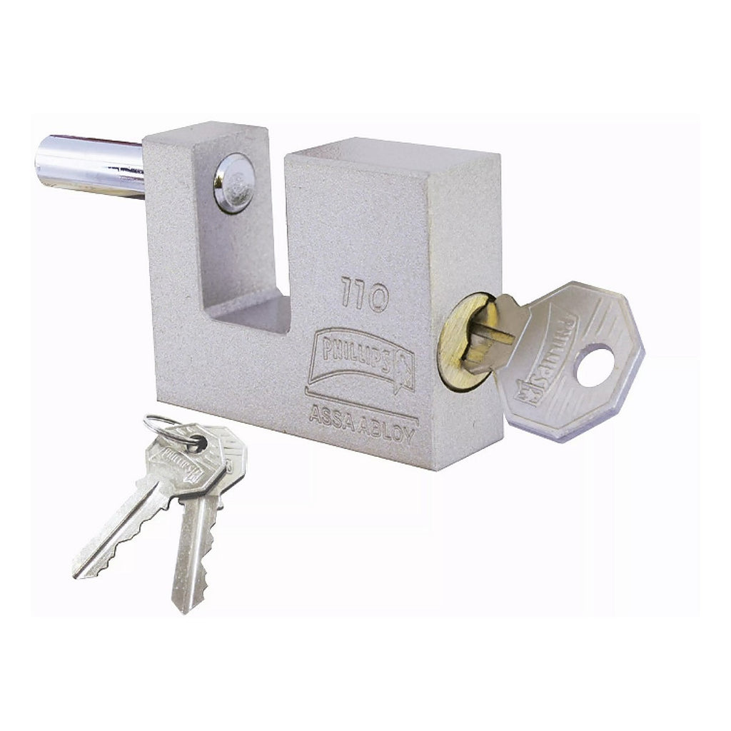 Candado para Cortina de Hierro 75 mm Cromado - P7 110BP