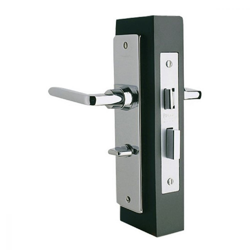 Cerradura de Embutir Manija/ext - Manija/int Baño Cromada
