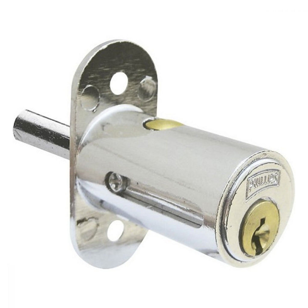 Cerradura para Mueble Puerta Corrediza Cromada